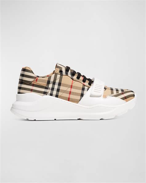 burberry sneaker regis|burberry leather check sneakers.